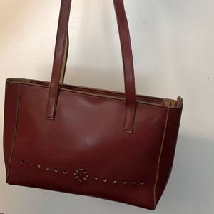 Mondani New York Leather Purse With cut out Flowers